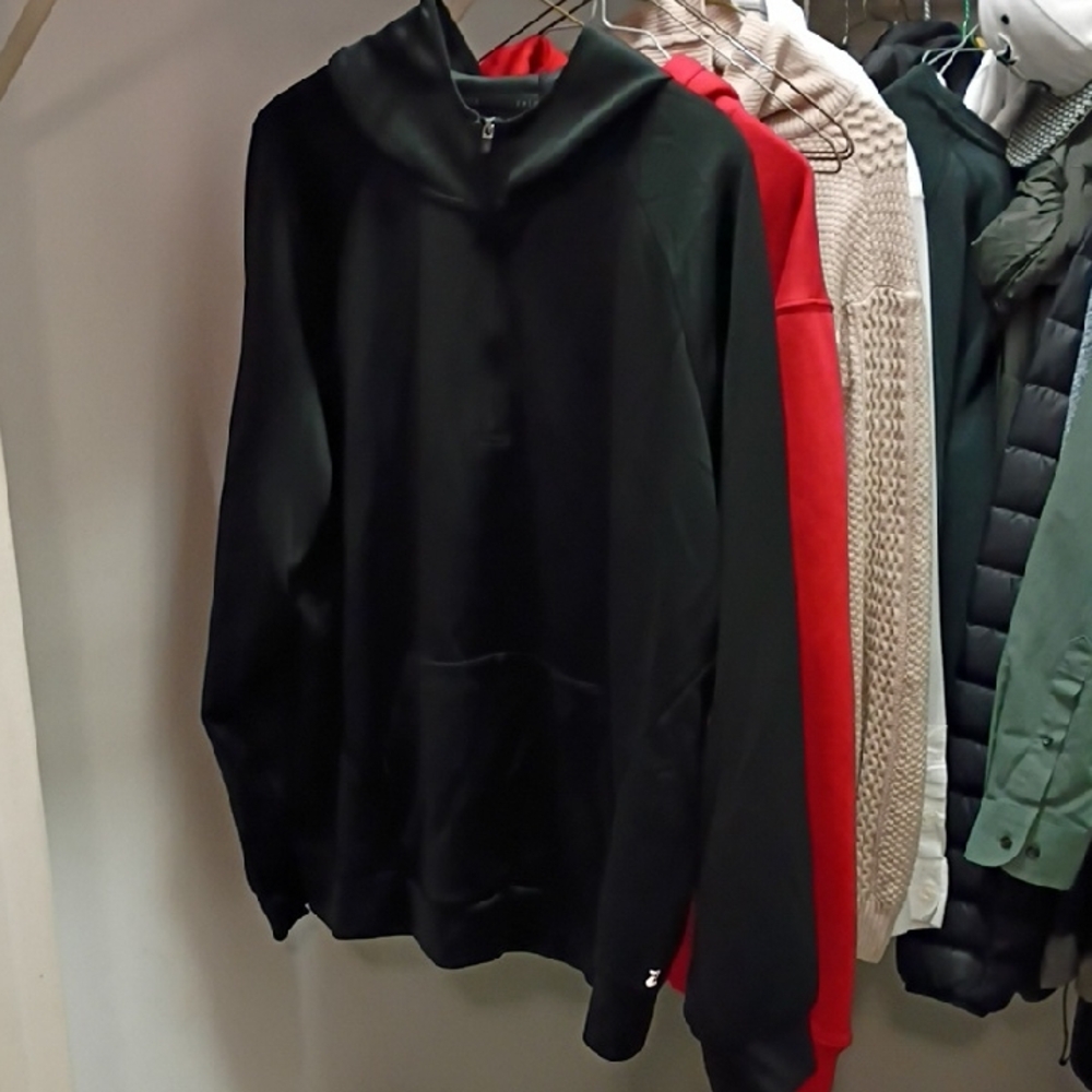 ZELOS Black Zip Up Sweater